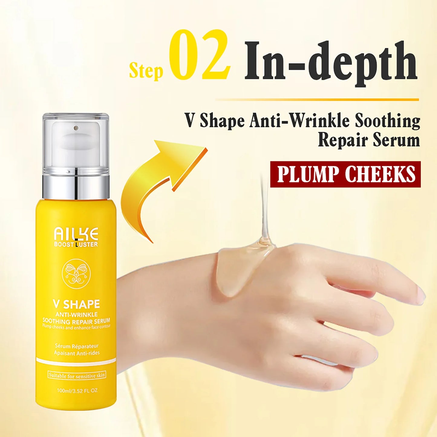 AILKE Peptide Face Care Brightening Set, Reduce Breakouts, Anti Wrinkles, Moisturizing, For All Skin Types, Even Sensitive Skin