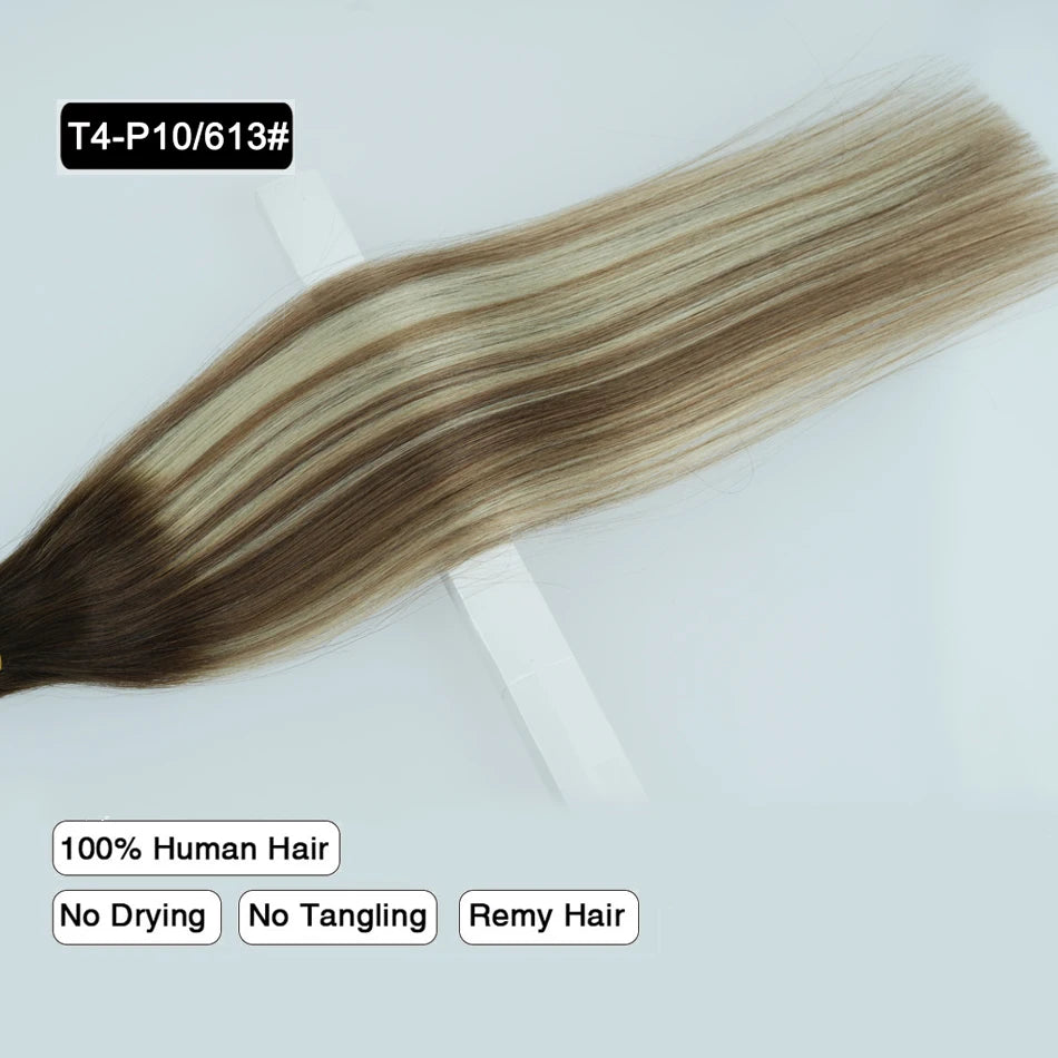 Straight Sliver Grey Human Hair Tape In Extensions Skin Weft Adhesive Tape In Grey Remy Hair Tape Extension 20Pcs/Set 50g 26Inch