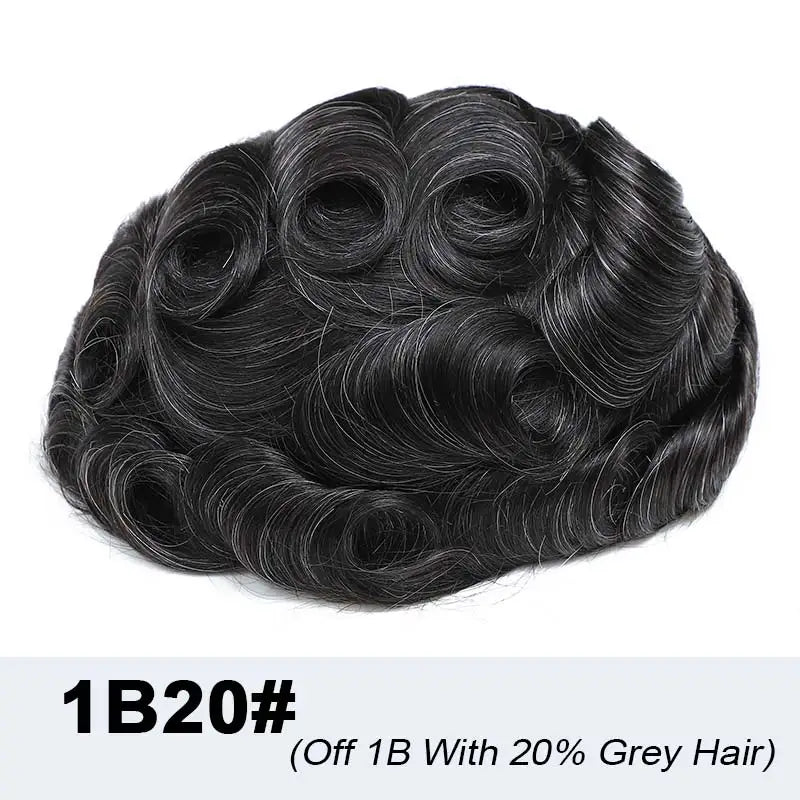 Lace Front Men's Wig Bleach Knots Capillary Male Hair Prosthesis Lace PU Toupee Wigs For Men Q6 Hair System Man Real Human Hair