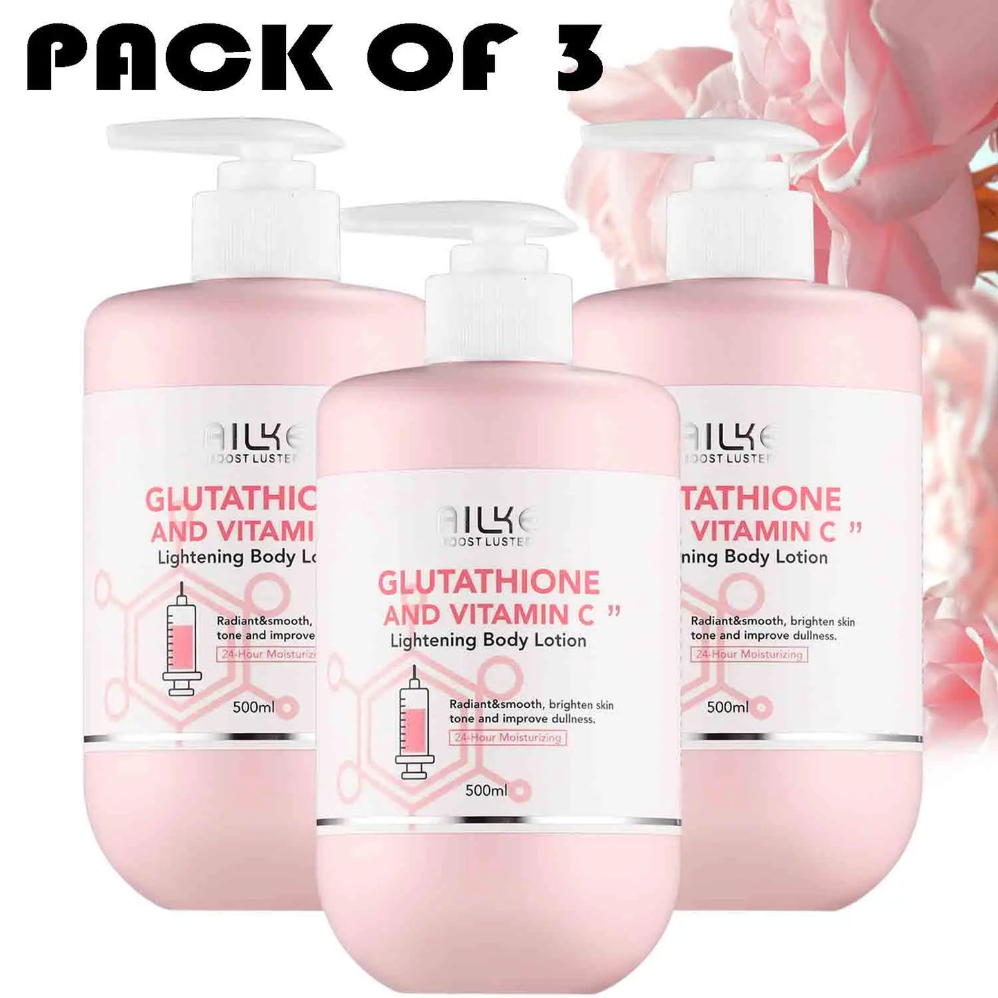 AILKE Whitening Skin Care Set For All Skin Types, Contain Glutathione, Vitamin C, Smooth Skin, Reduce Melanin And Pigmentation