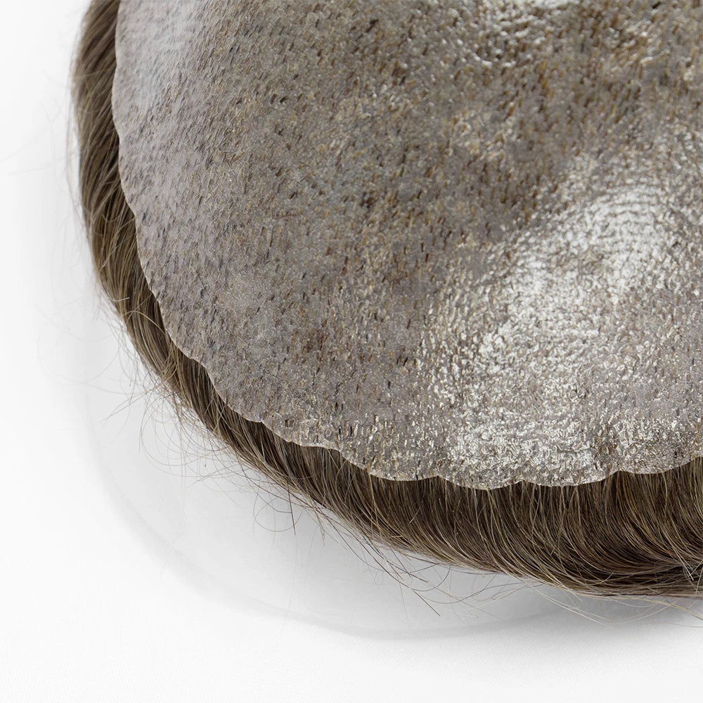 Men Wig Toupee For Men Natural Hairline Indian Human Hair Men's Capillary Prothesis Hair Wig Male 0.1mm Thin Skin Hair Wig