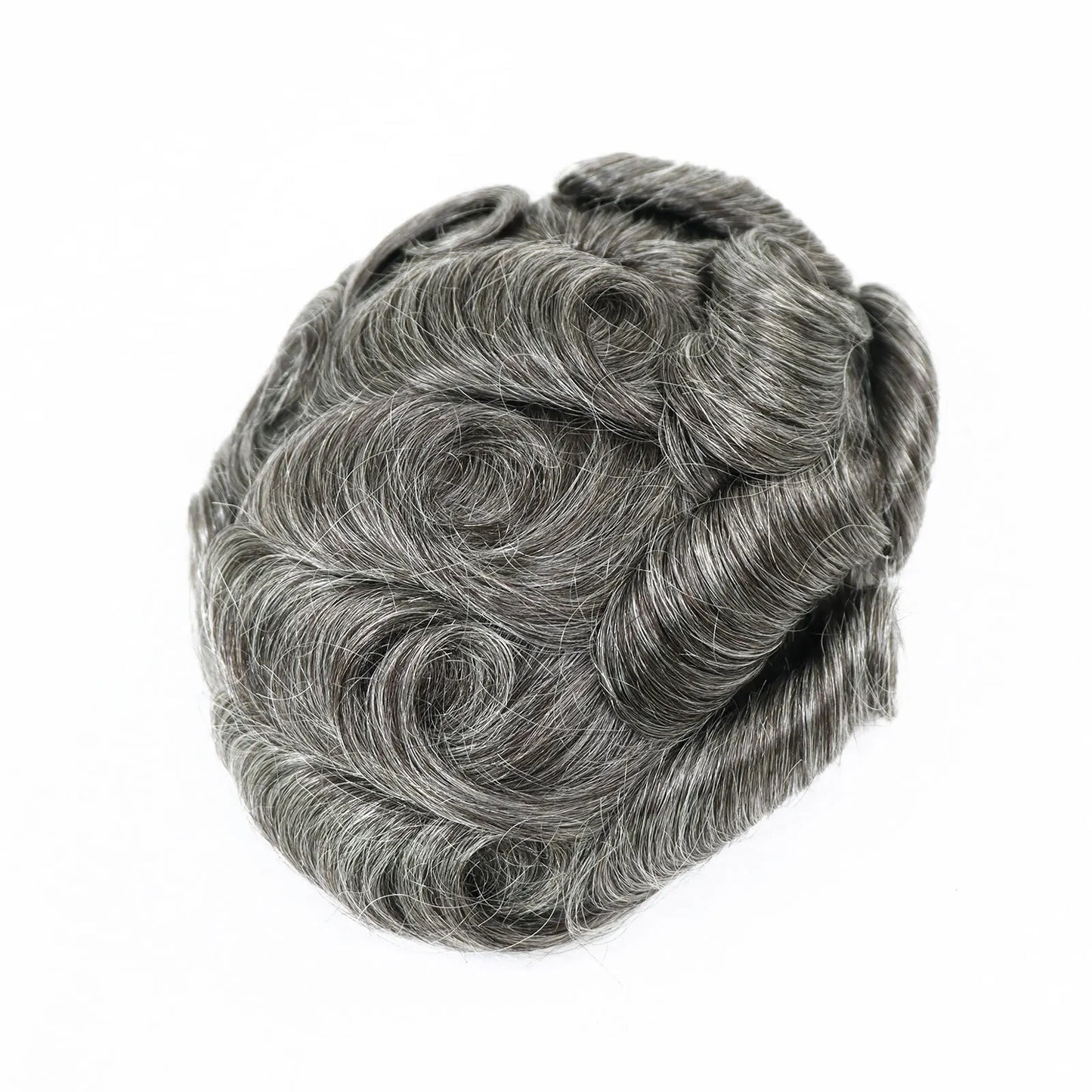 8x10 BIO Swiss Lace With PU Men Toupee Human Hair Natural Hairline 30mm Wave Lace Front Male Wig Units Replacement Prosthesis