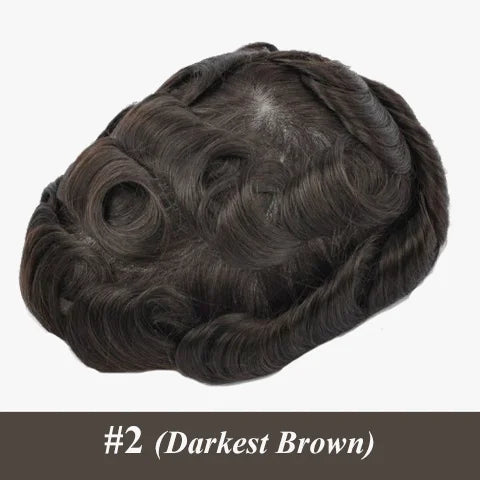 Male Hair Prosthesis 0.12-0.14mm Injection Skin Toupee Man Wigs For Men Wig Men's capillary prothesis 100% Human Hair Men's Wigs