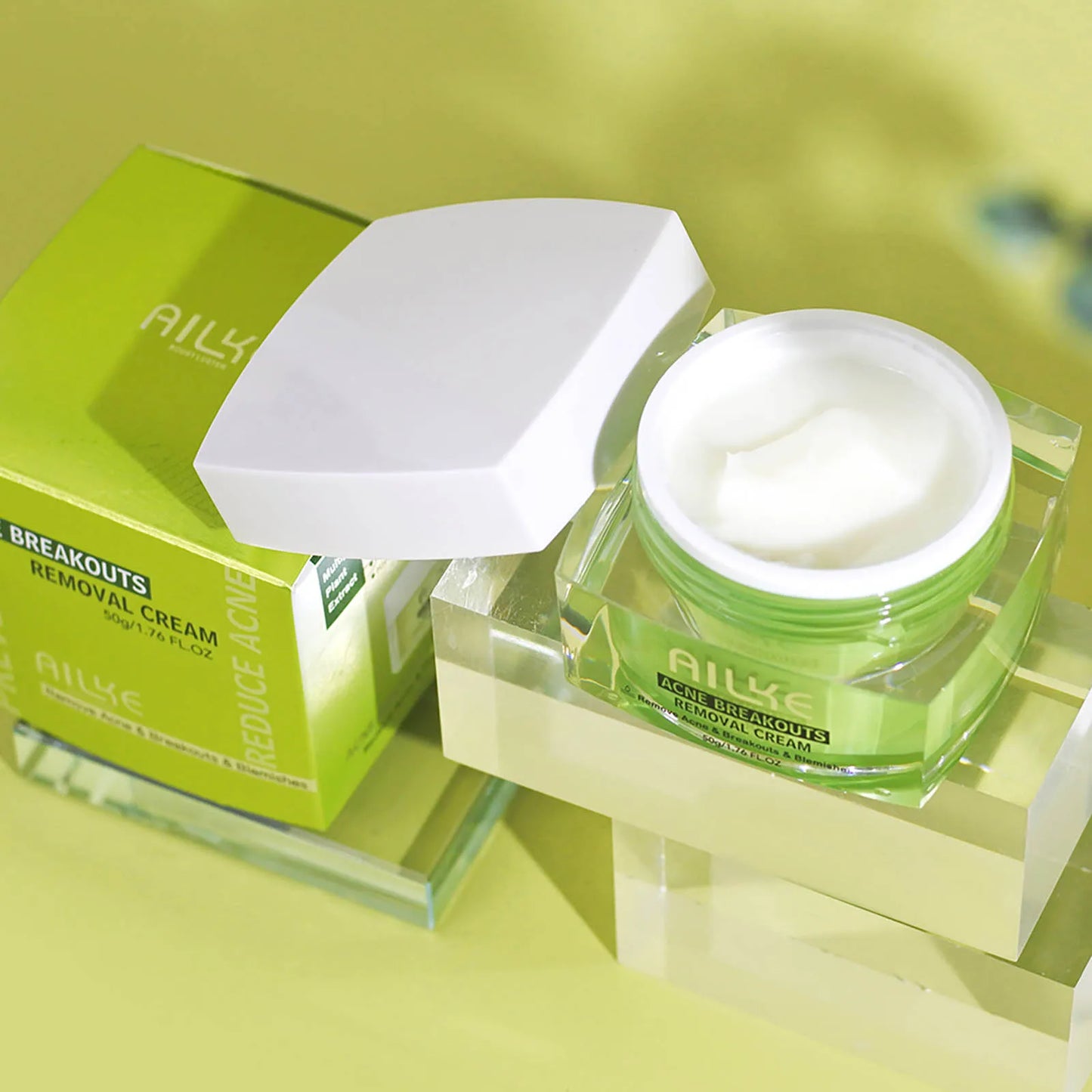 AILKE Organic Anti-Acne Cleansing Face Care Set, Smooth Skin, Reduce Pimples, Spots, Prevent Breakout