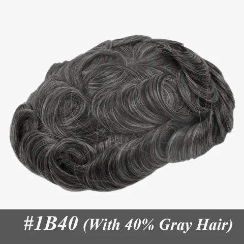 Male Hair Prosthesis 0.12-0.14mm Injection Skin Toupee Man Wigs For Men Wig Men's capillary prothesis 100% Human Hair Men's Wigs