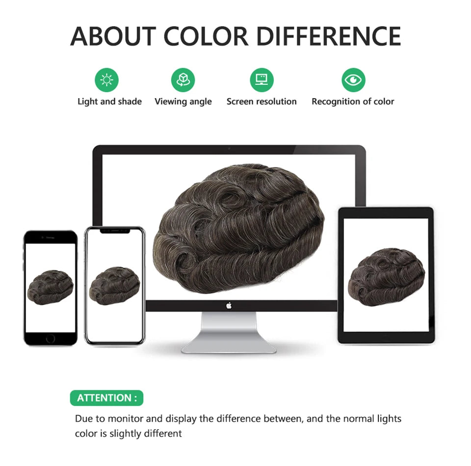 High Quality Man Toupee 1/8 Folded French Lace Durable Fine Mono Men's Capillary Prosthesis Hair Multiple Size Wig Man Free Ship