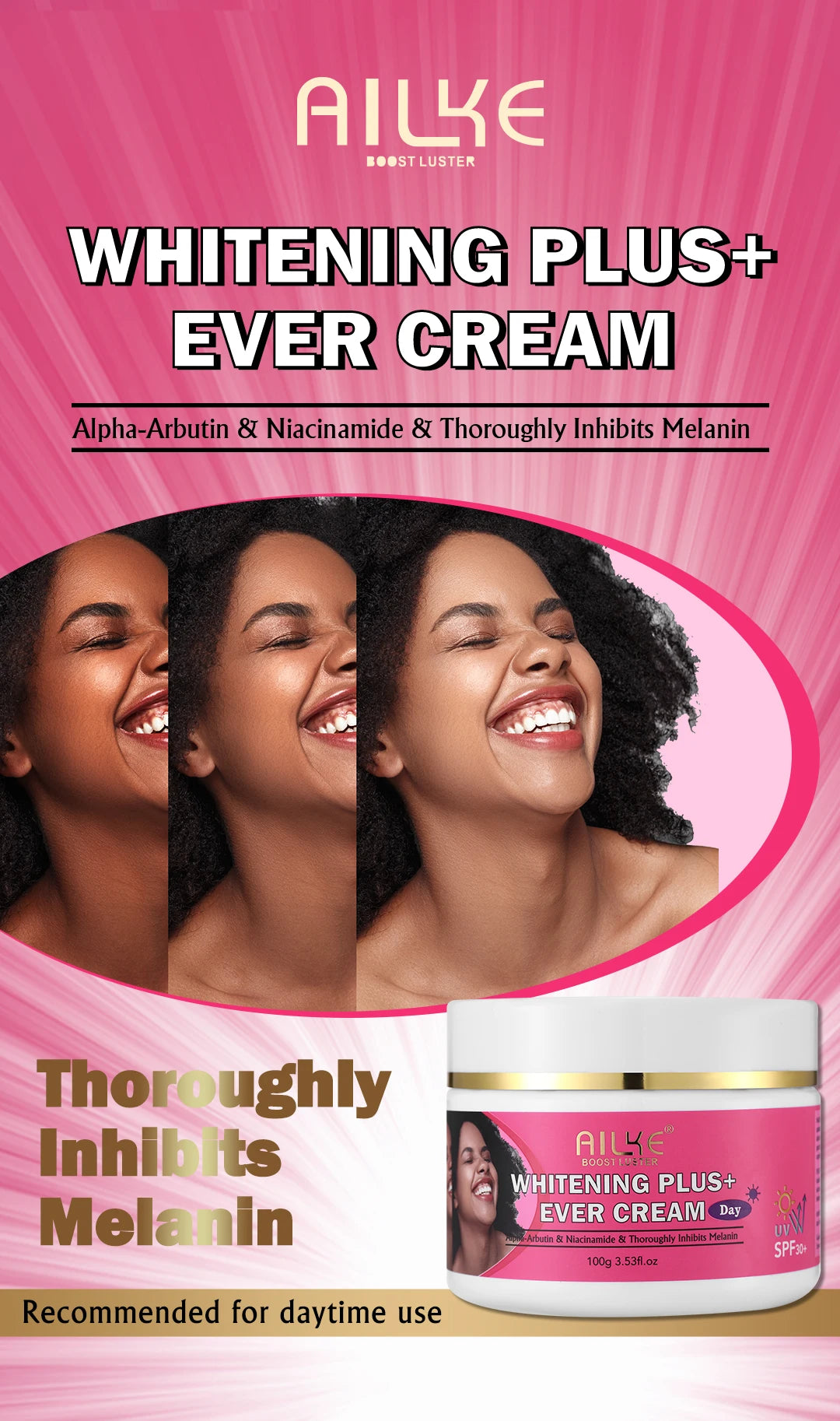 AILKE Brightening Skin Care Set, Reduce Dark Spots, Acne, Moisturizing, Nourishing and Smooth Skin, Non-Greasy, Absorb Instantly