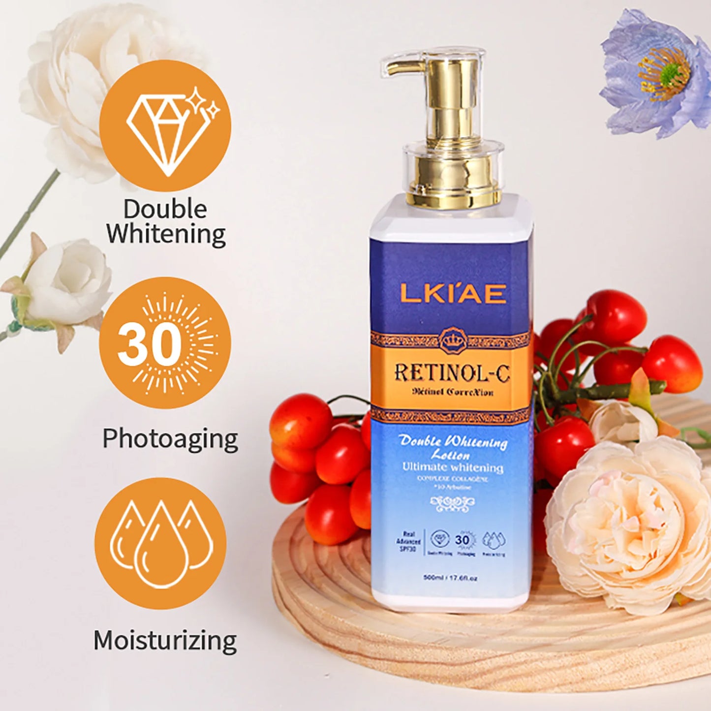 LKIAE Advanced Retinol Whitening Skin Care Set for All Skin Types, Moisturizing, Reduce Wrinkle, Dark Spot, Melanin, Smooth Skin