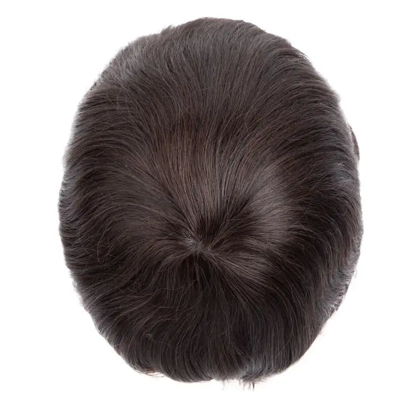 Male Hair Prosthesis 0.12-0.14mm Injection Skin Toupee Man Wigs For Men Wig Men's capillary prothesis 100% Human Hair Men's Wigs